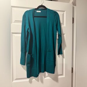 Nine West Teal Knit cardigan. NWT